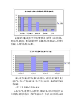 关于茶叶市场的问卷调查分析